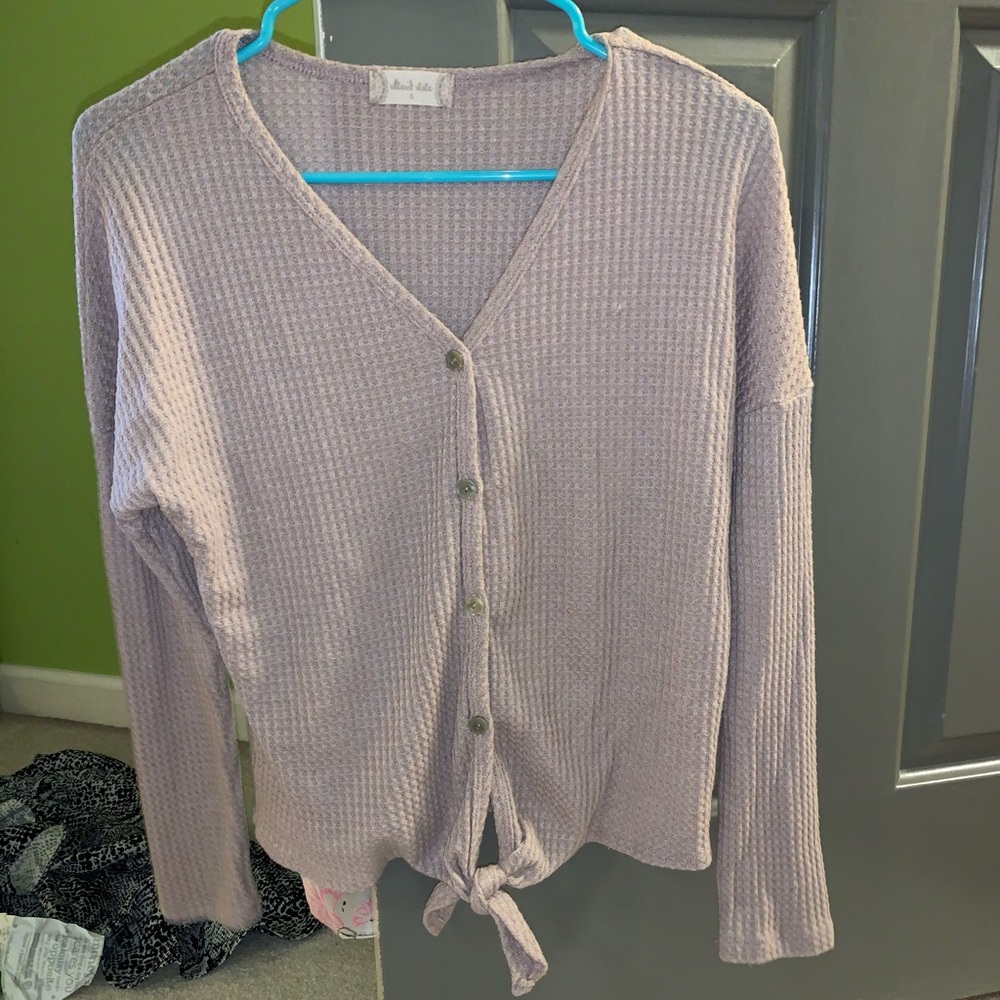 Button Up Waffle Knit Top. . PRICE NEGOTIABLE